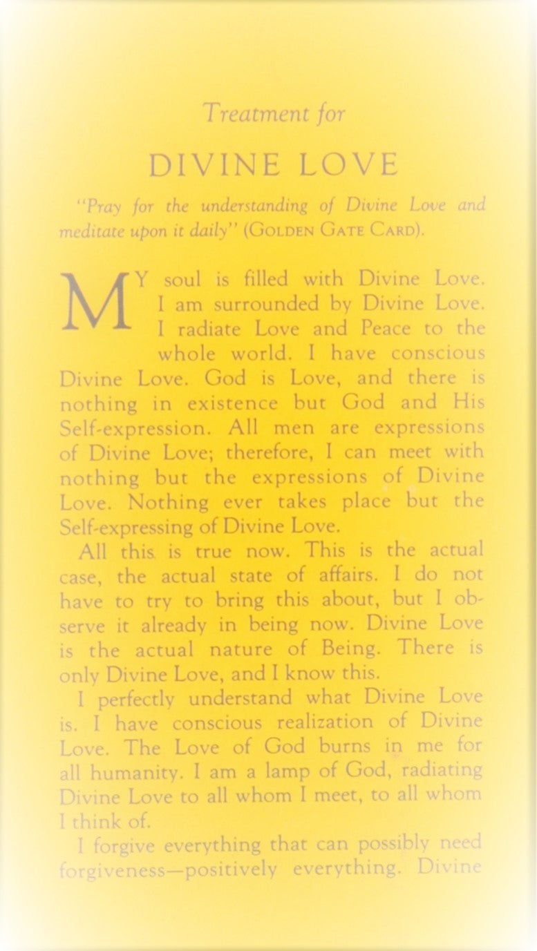 Treatment for Divine Love (#33) *5 cards per order of 1