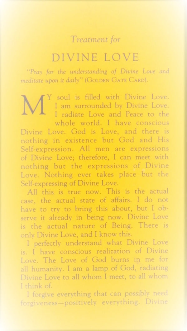 Treatment for Divine Love (#33) *5 cards per order of 1
